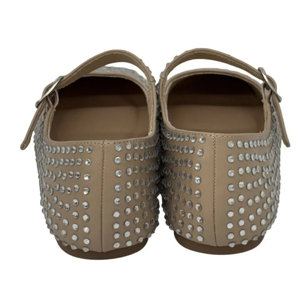 OLIVIA FERGUSON / Nancy / Flat / Mary Jane / With Diamonds encrusted Rhinestone-